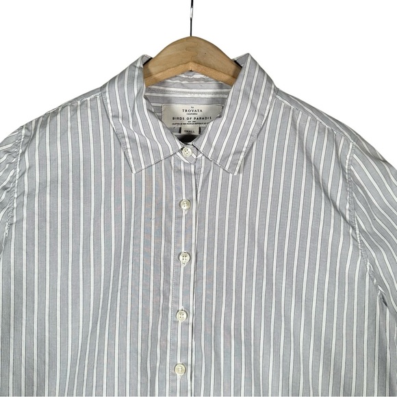 TROVATA BIRDS OF PARADISE Striped Peplum Top - Picture 9 of 12